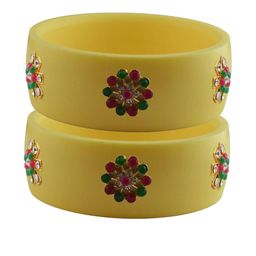Vidhya Kangan Multi-Coloured Brass Bangles-image-60