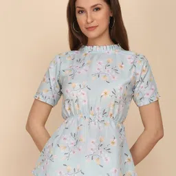 HERE&NOW Women Floral Printed Peplum Top-picture-22