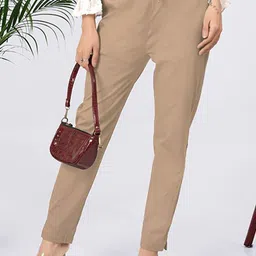 Larqi Women Comfort Low-Rise Easy Wash Trousers-picture-35