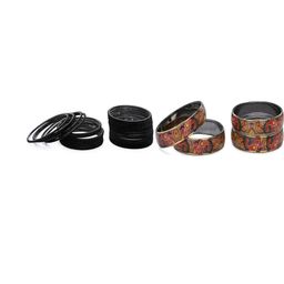 Somil Classic Combo Glass Bangles | Simple Chudi Set For Women & Girls | Daily Use & Special Occasions, Combo Of 2 Set, Black, Multicolor-picture-18