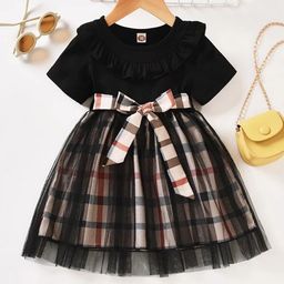 Miss & Chief Embellished A-Line Dress-55