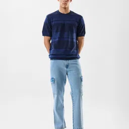 Snitch Men Regular Fit Mid-Rise Cotton Stretchable Cargo Styles Jeans-image-41