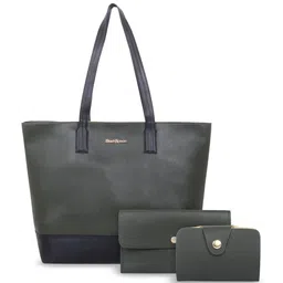 Black Spade PU Structured Tote Bag-14