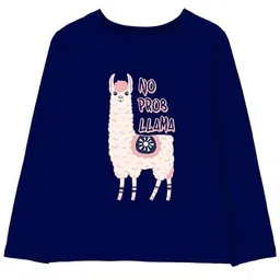 Minicult Girls Conversational Printed Round Neck Cotton T-shirt-picture-47