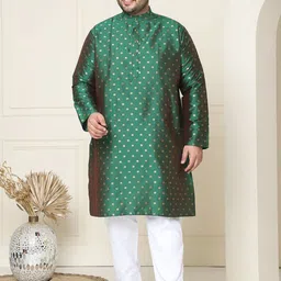 SOJANYA PLUS Men Ethnic Motifs Regular Kurta with Pyjamas-picture-7