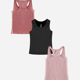 KiddoPanti Girls Pack Of 3 Cotton Camisoles-picture-51