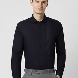 Peter England Men Slim Fit Striped Formal Shirt-image-59