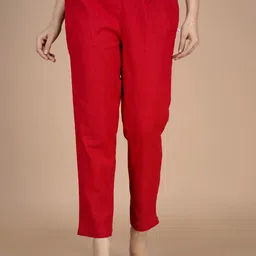L R TEXTILES Women Cotton Mid-Rise Regular Trousers-image-89