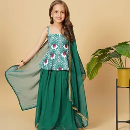 CORD OF LOVE Girls Printed Ready to Wear Lehenga & Blouse With Dupatta-picture-52