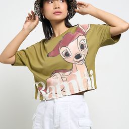 Honey by PantaloonsWomen Round Neck Print Cotton Crop Top-image-31
