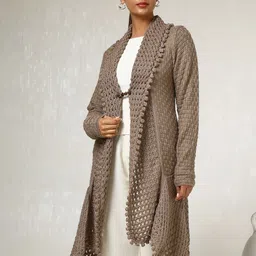 Soch Self Design Longline Acrylic Open Front Shrug image 5