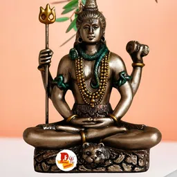 DARIDRA BHANJAN Brown Adiyogi Shiv Ji Idol Showpiece-image-89