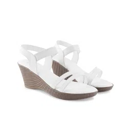 JM Looks Textured Block Peep Toes with Tassels image 2