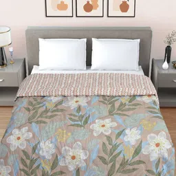 Myntra Elegant Homes Multicoloured Floral AC Room 350 GSM Double Bed Comforter-image-23