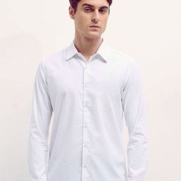 URBANICE Men Classic Slim Fit Solid Spread Collar Cotton Formal Shirt-image-22
