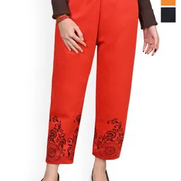 BAESD Girls Pack Of 3 Floral Printed High-Rise Trousers-picture-28