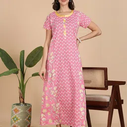 9shines Label Women Printed Maxi Nightdress-picture-10