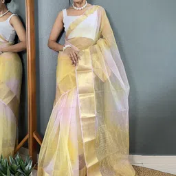 KALINI Ombre Zari Organza Designer Kanjeevaram Saree-image-47