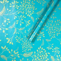 Floral & Botanical Green, Gold Wallpaper-15