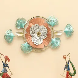 vedas Mystic Indiana Rose Gold & White Textured Rochelle Flower Wall Decor-image-63