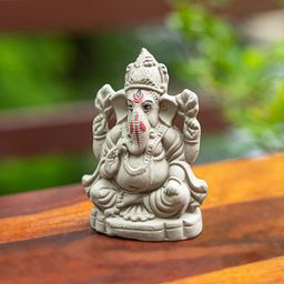 ExclusiveLane Grey & Red Spiritual Ganesha Religious Idol Showpiece-image-78