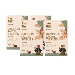 IMECO Set Of 4 Ultra-Soft Travel Friendly Bamboo Pocket Facial Tissue - 10 Tissues Each-4