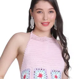 NYCRA Embellished Cotton Crochet Crop Top-picture-16