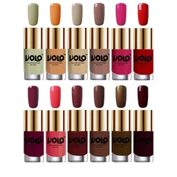 VOLO Set Of 12 Luxury Super Shine Nail Polish - 9.9 ml Each-Combo-No-110-15
