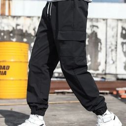 BAESD Men Original Regular Fit Easy Wash Cotton Cargos-image-2