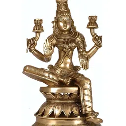 Exotic India Gold-Toned Goddess Lakshmi Religious Idol Showpiece-image-84