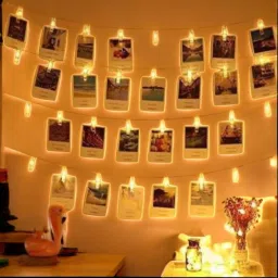 16 LEDs 2.54 m Yellow Steady, Flickering Clip Rice Lights-25
