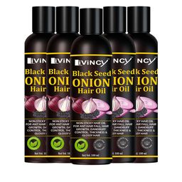LIVINCY Set Of 5 Black Seed Onion Hair Oil- 100 ml Each-8