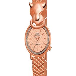 Exotica Fashion Women Brass Embellished Dial & Stainless Steel Bracelet Style Straps Digital Watch-image-31