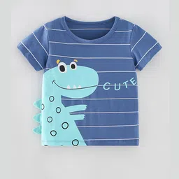 YK Boys Blue Crocodile Printed T-shirt-picture-48