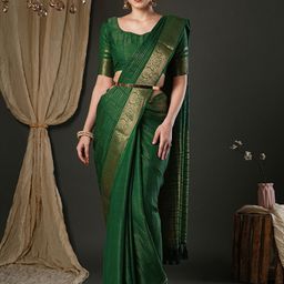 Anouk Woven Design Zari Banarasi Saree-57