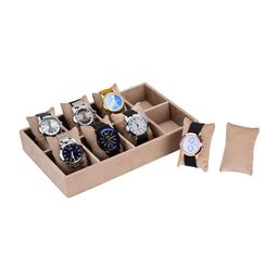 AZYEEA Cream-Coloured 8-Slot Watches Organiser-image-60