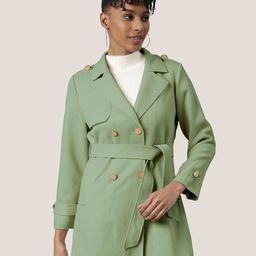 SHOWOFF Women Suede Windcheater Longline Tailored Jacket-image-78