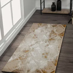 OBSESSIONS Beige Printed Anti-Static Floor Runner-40