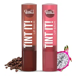 GLAM21 Set Of 2 Tint It Lip Balm With Vitamin E & SPF15 -Coffee Beans 05 & Dragon Fruit 03-41