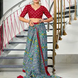Pandadi Saree Batik Printed Regular Block Print Sarees image 3