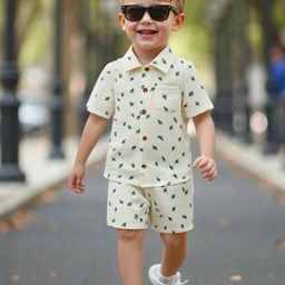 THE FASHION PRIME Boys Printed Shirt with Shorts-image-77