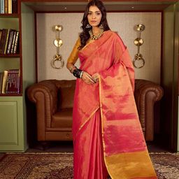 Sangria Woven Banarasi saree With Blouse Piece-image-74