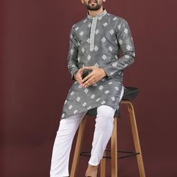 Leipzig Fashion Men Viscose Rayon Kurtas-image-81