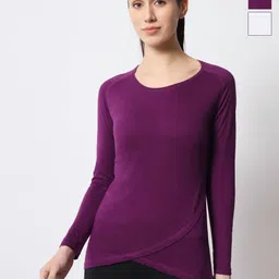 appulse Women 2 Drop-Shoulder Sleeves Pure Cotton Pockets Slim Fit T-shirt-picture-46
