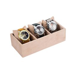 AZYEEA Cream-Coloured 3-Slot Watches Organiser-image-29