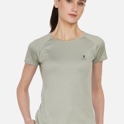 ARMISTO Women Dri-FIT Solid Round Neck Slim Fit T-shirt-image-100