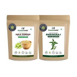 HUMANVEDA Set Of 2 Pure & Natural Amla & Bhringraj Hair Powder- 100 g Each-picture-19