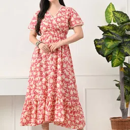 KALINI Floral Print Empire Maxi Dress-picture-30