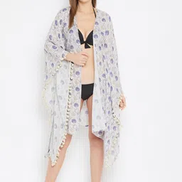 The Kaftan Company Printed Cotton Resort Cover Up-image-44