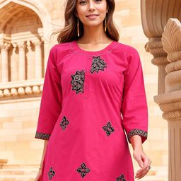Jayalakshmi Silks Women Floral Embroidered Daily Cotton Straight Kurta-picture-56
